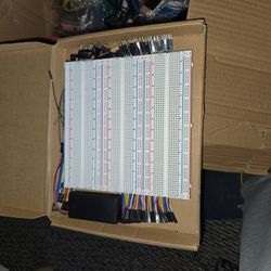 3 Electronic Breadboards With Jumpers & Power