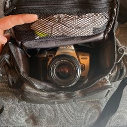 Minolta Camera And Bag 