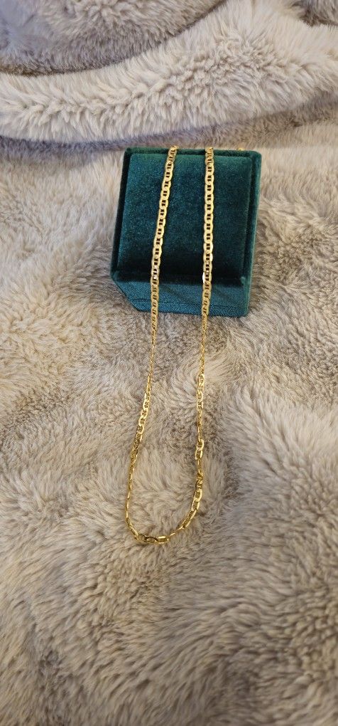 18K Solid Gold Anchor Chain (Gucci Flat)