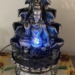 Water Fountain With Light And Spinning Ball