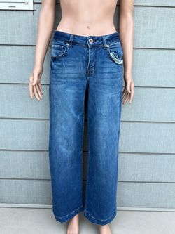 Women’s Telepatia blue Mid rise Wide Leg star size 5