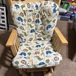 Wood Rocking Glider With Rocking Foot Glider