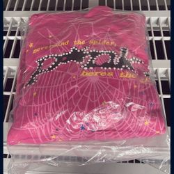 Pink spider hoodie