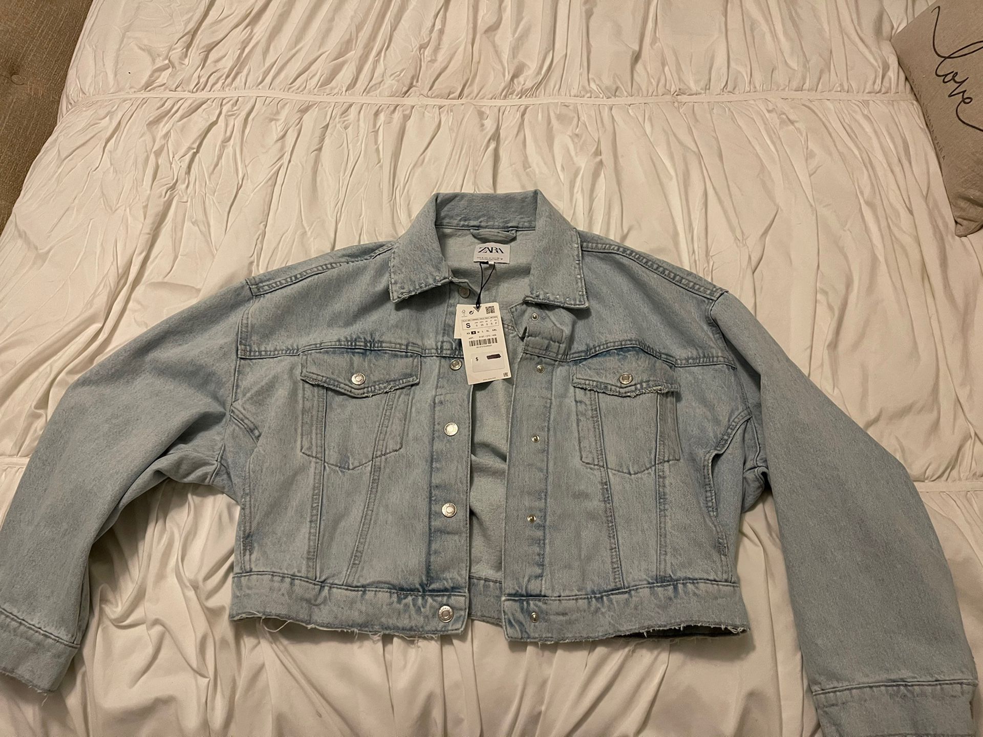 Zara Cropped Jean Jacket