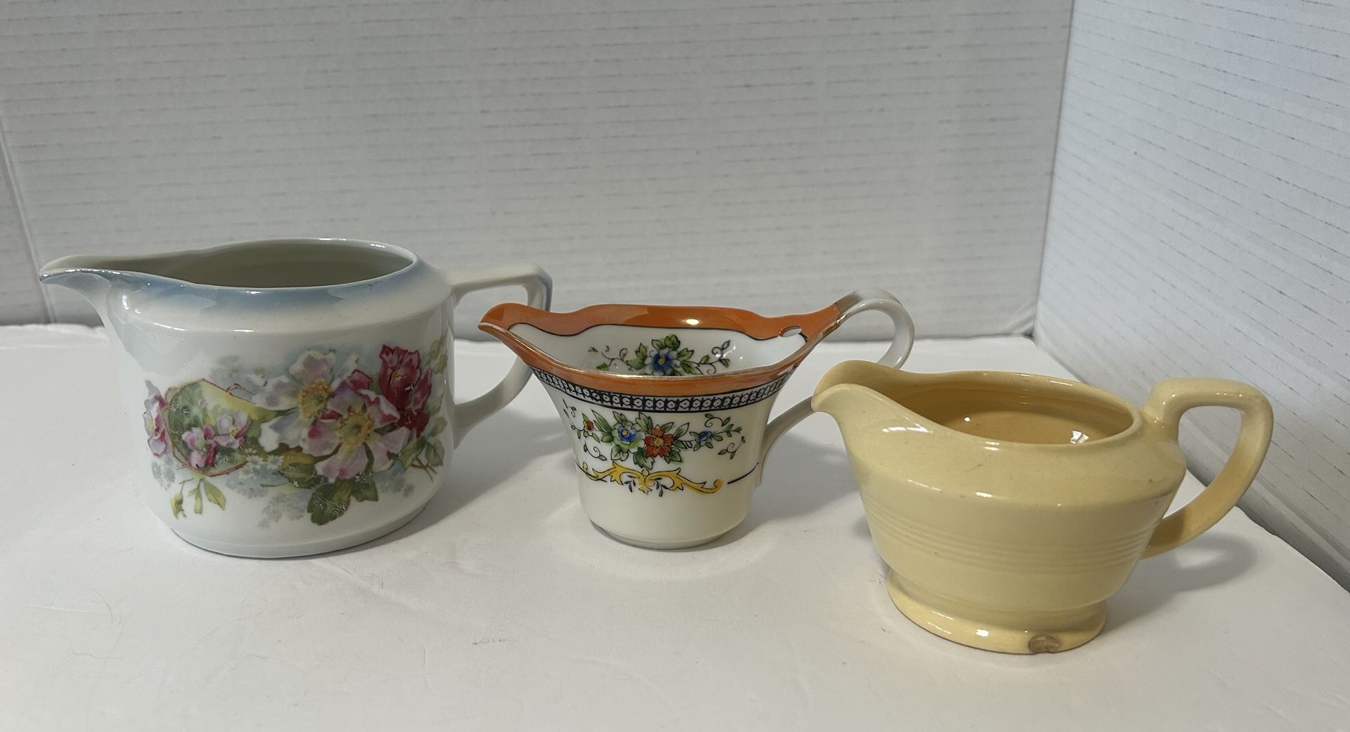 Vintage Creamers Noritake, Wood’s Ware, Germany 54 Set Of Three