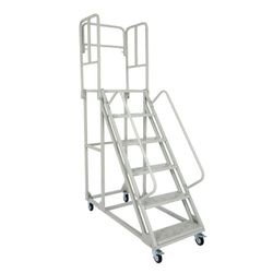 Brand new sealed in the box 6 Step Rolling Ladder w/ Handrails, 350 lbs Weight Capacity, 60" Top Step Height(E797)