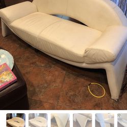 White Leather Sofa