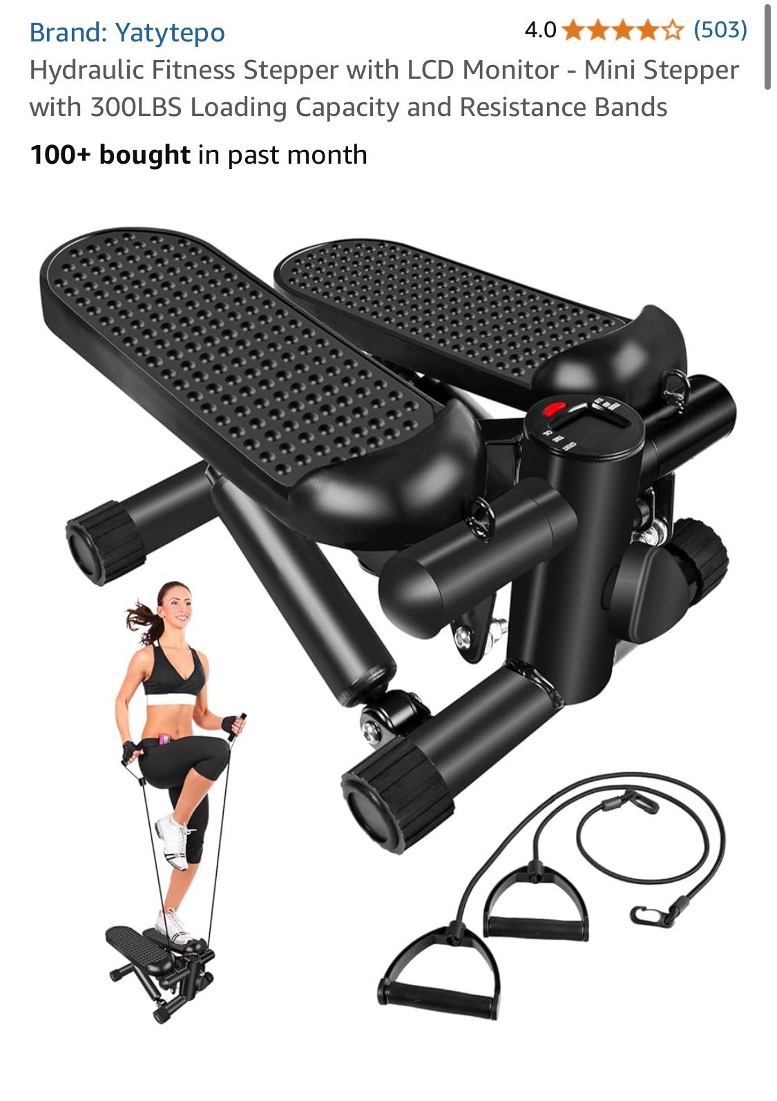 YATYTEPO new fitness stairstepper W resistant bands