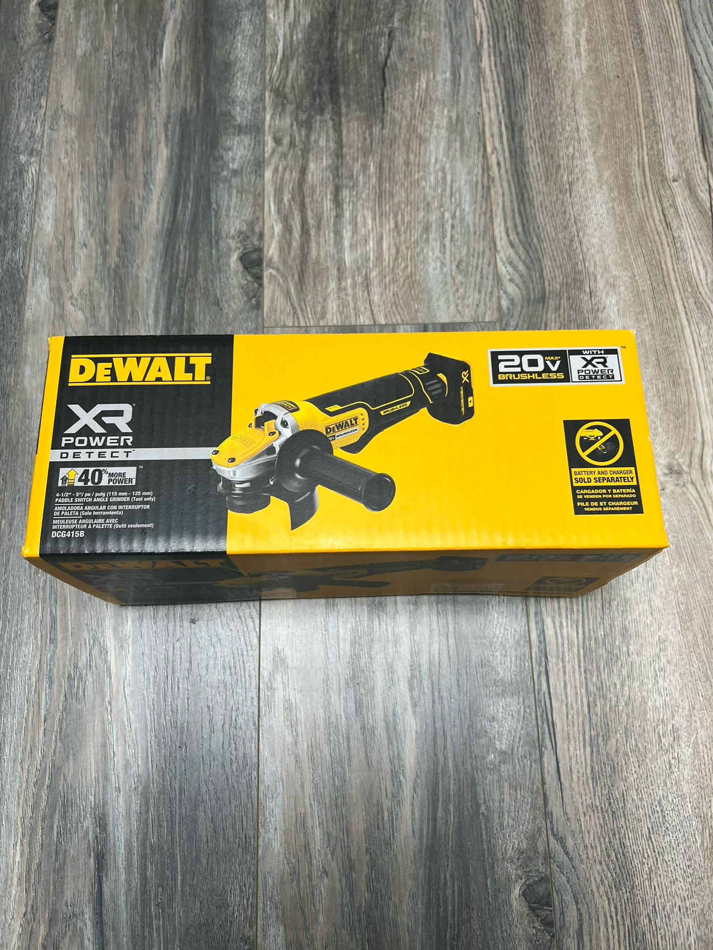 DeWalt DCG415B 20V MAX XR 4-1/2 - 5 in. Paddle Switch Angle Grinder