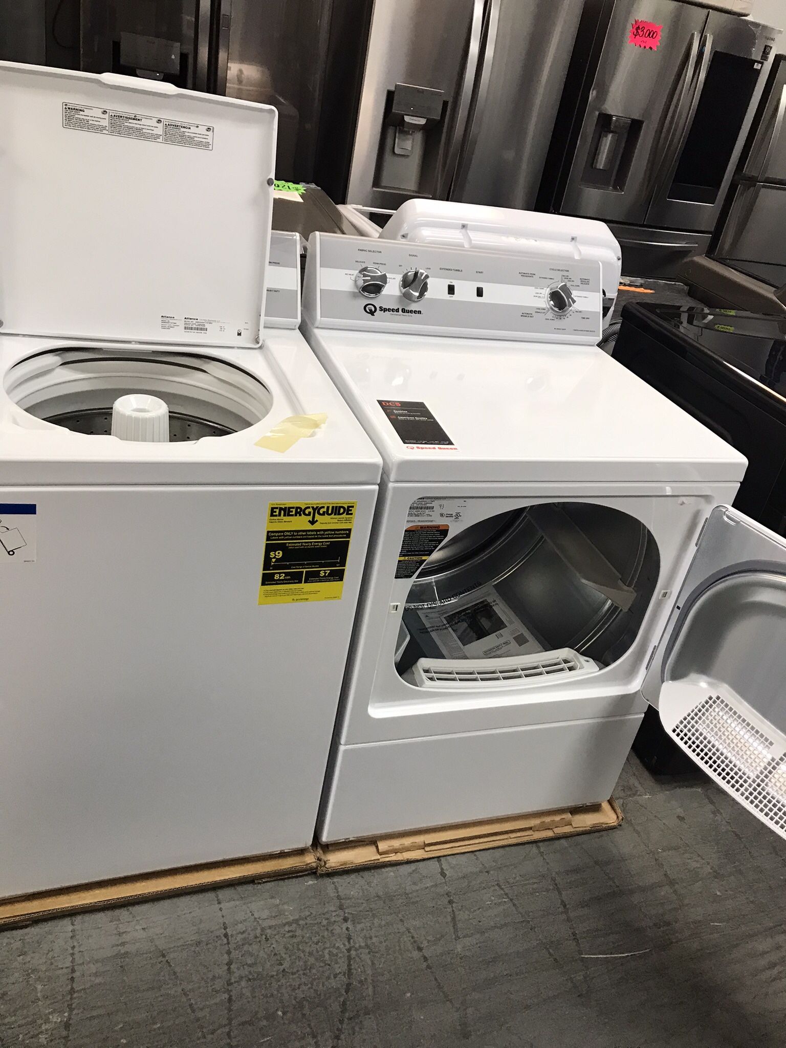 SPEED QUEEN COMMERCIAL HEAVY DUTY WASHER AND GAS DRYER SET BRAND NEW