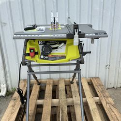 RYOBI 15 Amp 10 in. Compact Portable Corded Jobsite Table Saw with Folding Stand NEW $175