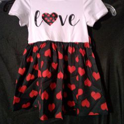 Sheins Kids Sunshine Toddler Girls Hearts & Letter Graphic, Without The Belt.