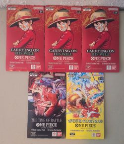 Bandai Namco One Piece Card Game Booster Packs - Carrying On His Will, The Time of Battle, Adventure