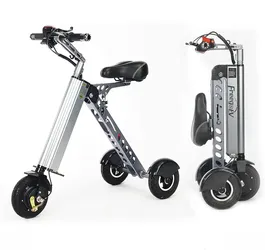Freego-EV Foldable Electric Scooter Mini Foldable Tricycle | Full Charge 15mph Range  with 3 Gears