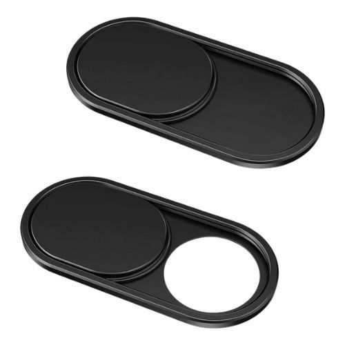 Cloudvalley Webcam Cover Slide Thin Metal (Black) 2 Pack