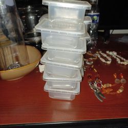 11Pack 1/9 Size 4'' Deep Plastic Food Pans with Lids, Translucent, Commercial, BPA-free, Stackable Storage for Restaurants, Buffets