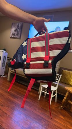 Dogcheer Harness-Style Dog Life Jacket Shark, Reflective American Flag Dog Life Vest for Swimming Boating, High Buoyancy Pet Swim Vest for Small Mediu