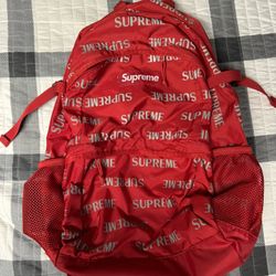 Supreme 3m Reflective repeat red backpack  throw offers 