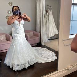 Martina Liana  Off White 1338 Wedding Dress Size 12