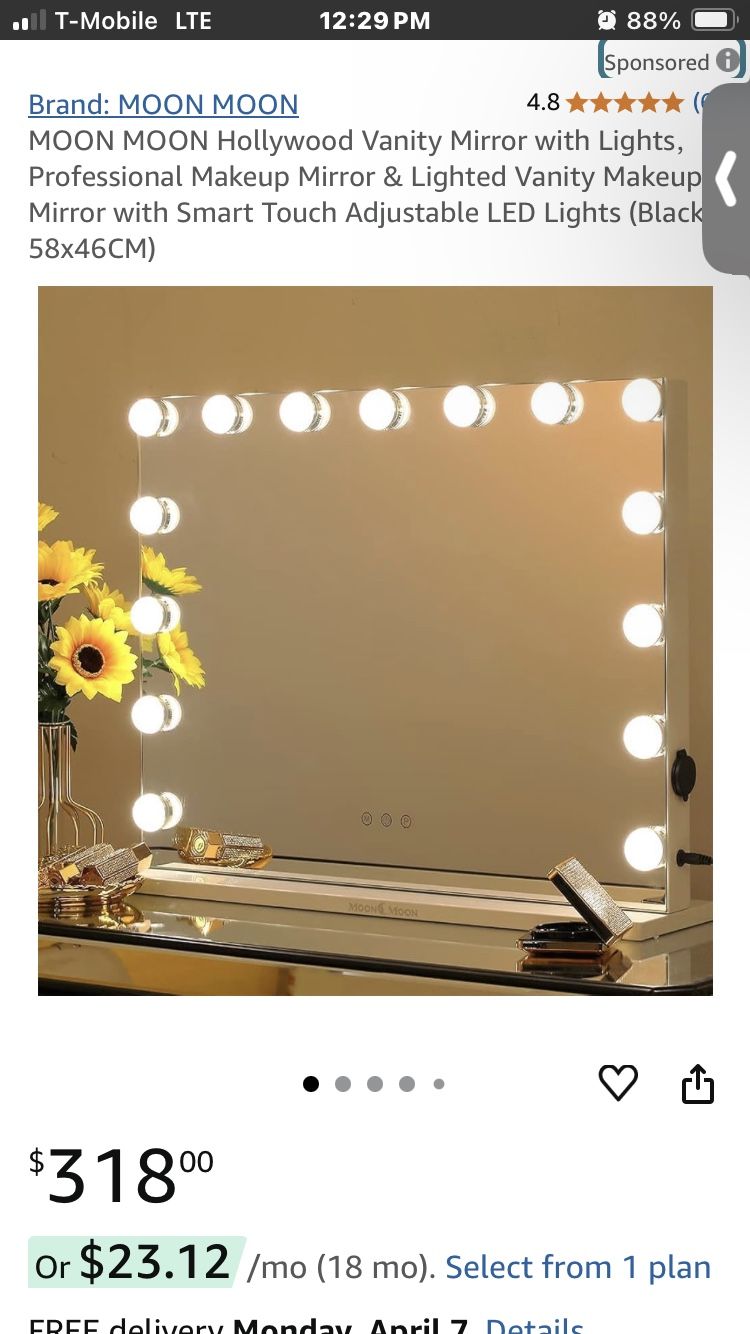 Moon Moon Hollywood Vanity Mirror