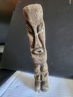 hand-carved wooden sculpture