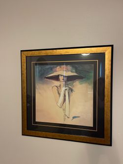 Fine Art Print “White Gloves” Matted and Framed Signed Richard Ely