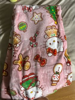 Hello kitty plush blanket
