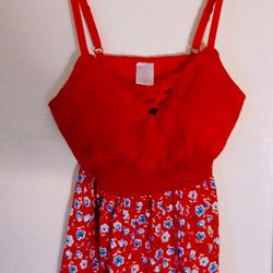 Junior Ladies Large Lace Bra Cup Tank Blouse 