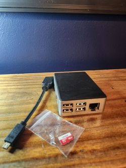 Raspberry Pi 4b 4GB + SD Card, Case, HDMI Adapter