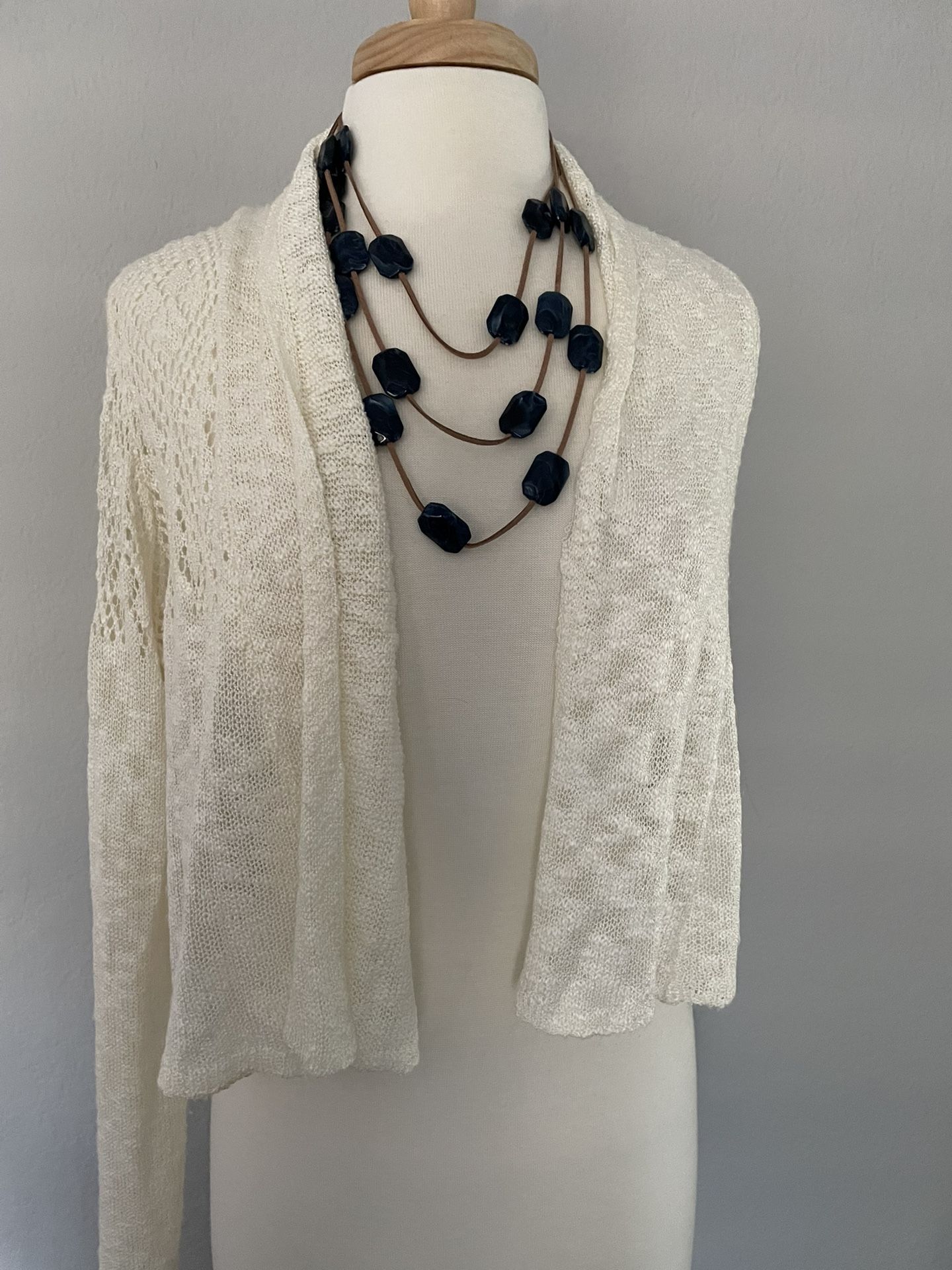 White Crochet Cardigan