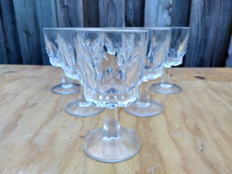 Set of 6 clear glass dessert serving cups France Arcoroc