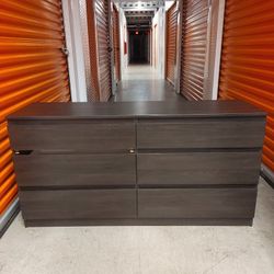 IKEA Kullen 6 Drawer Chest Dark Brown 