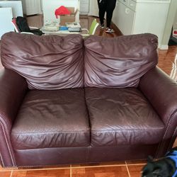 Real leather Couch.