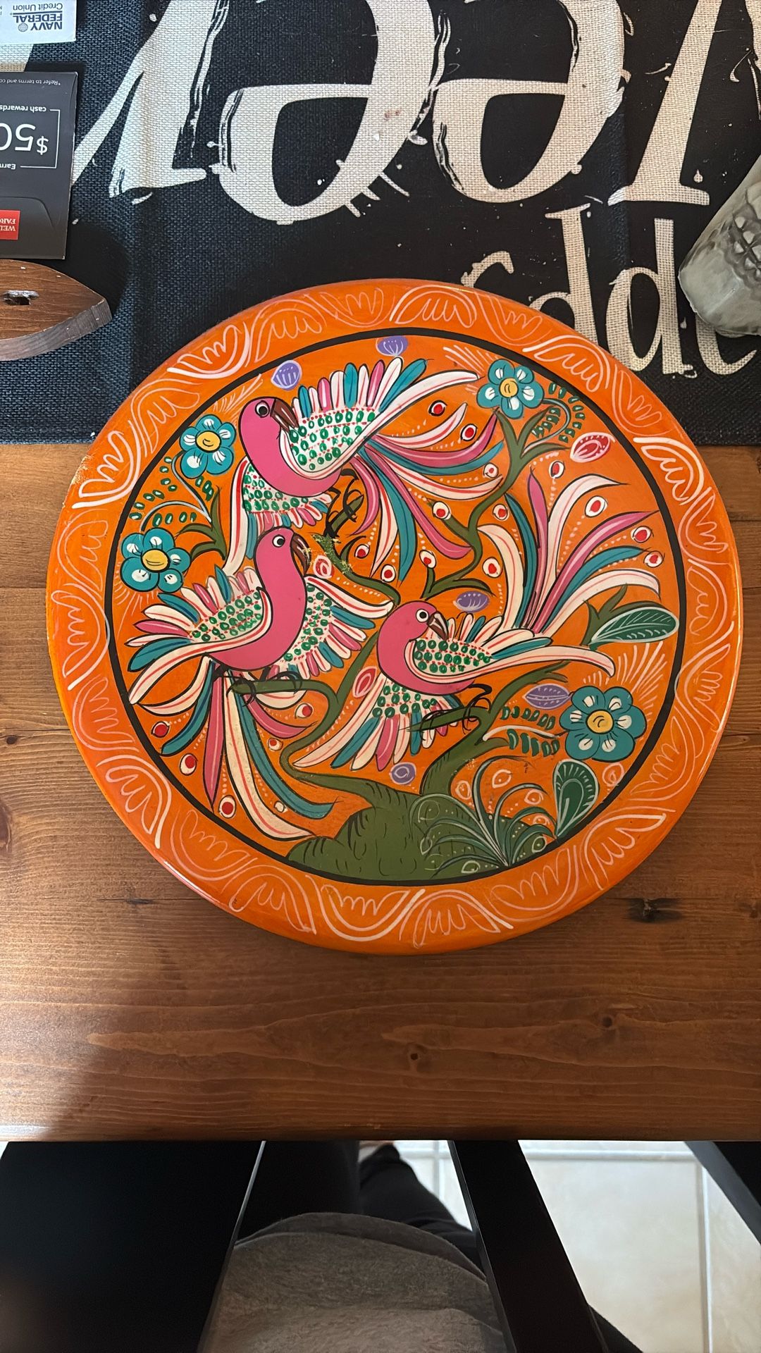 Clay Plate Mexican Art Decor