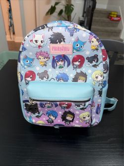 Anime Fairytail ombre chibi mini backpack 11”x9”x5”