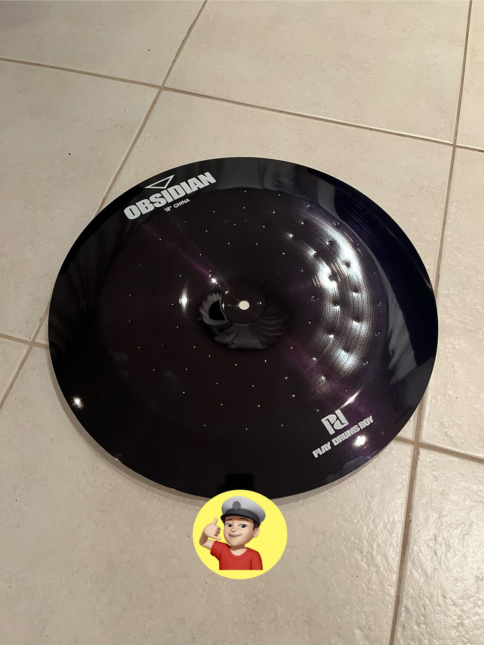 π₯ 18β BLACK China Cymbal For Drum Set