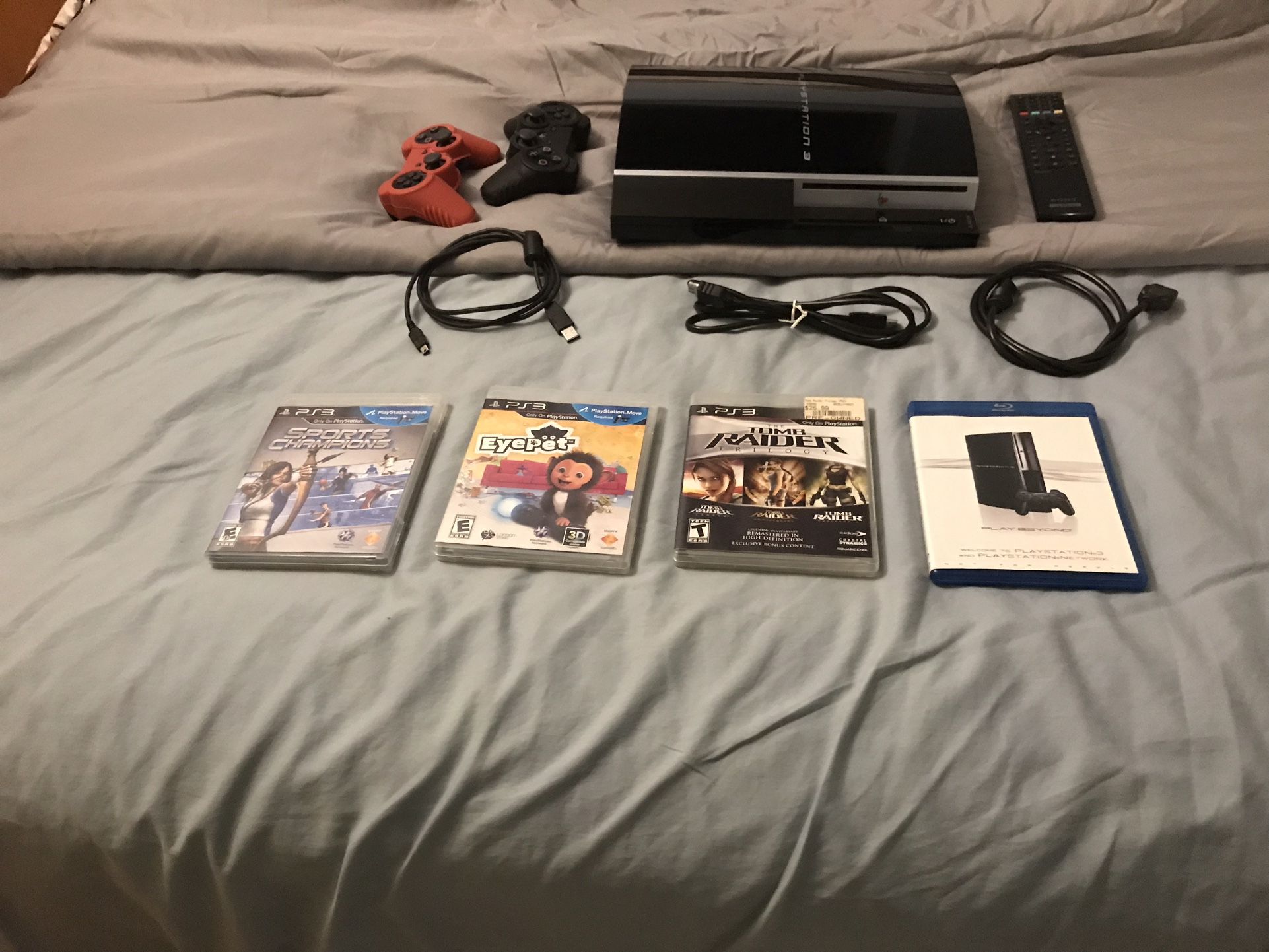 SONY PS3 CECHK01 (FAT) With Accessories & Games