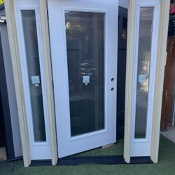 New Door Fiberglass Size W64.1/2 H81.1/2 Left Hand Inswing $1650. 