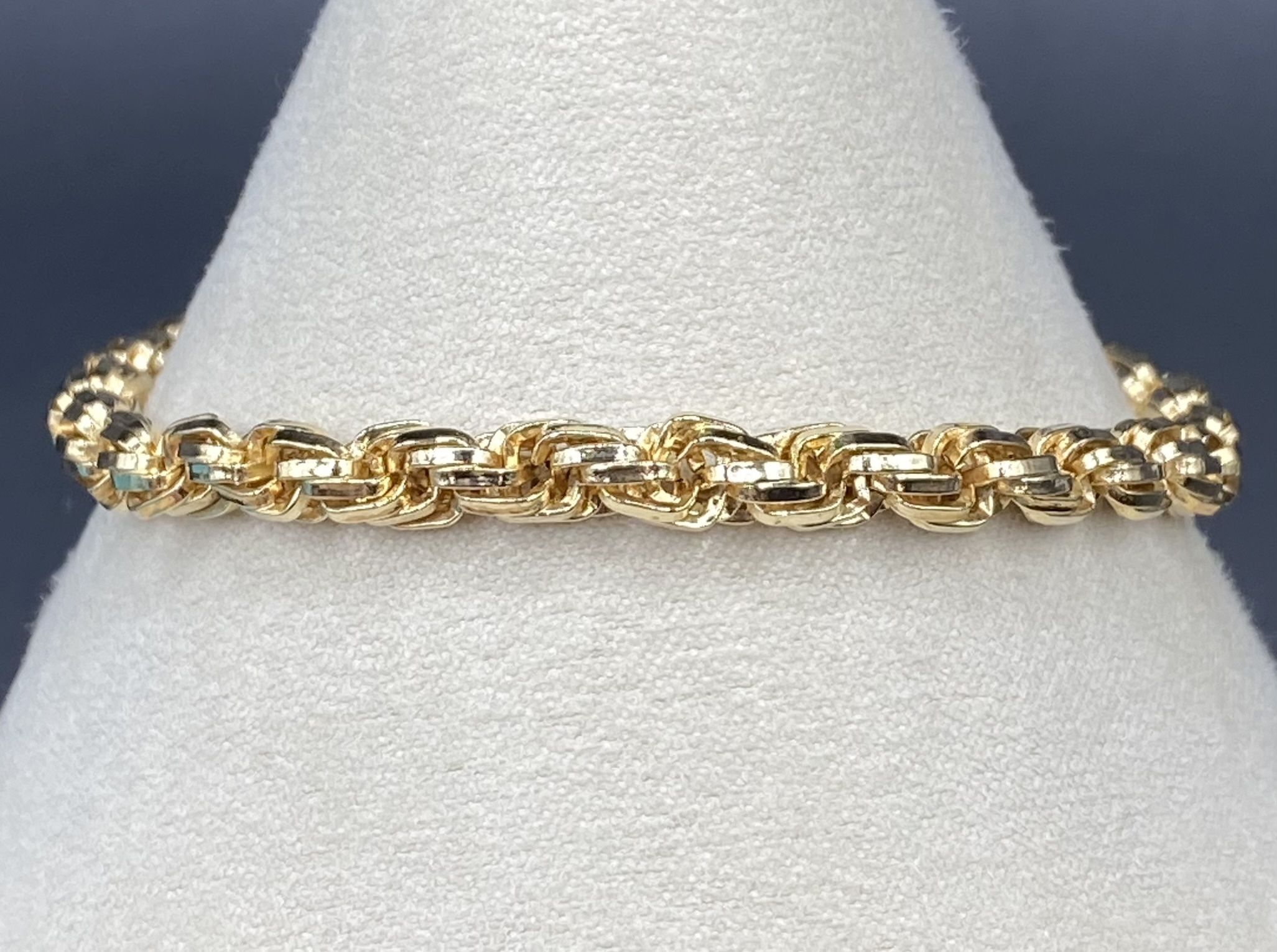 14k. 5.2MM rope Chain Bracelet