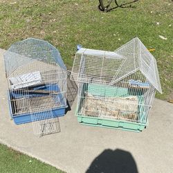 Pair Of Bird Cages Small Medium 