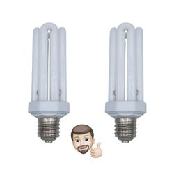 lumenivo 65W CFL Bulb E39 Mogul Base Fluorescent Bulb Incandescent 300W Equivalent CFL Quad Tube 4U 65W for Security Lighting Fixtures - 6500K Dayligh