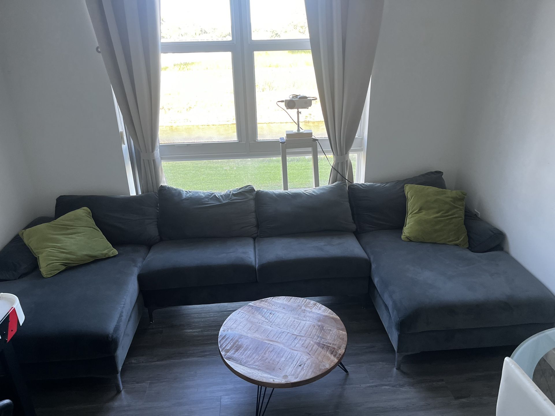 Blue Grey Sectional Couch