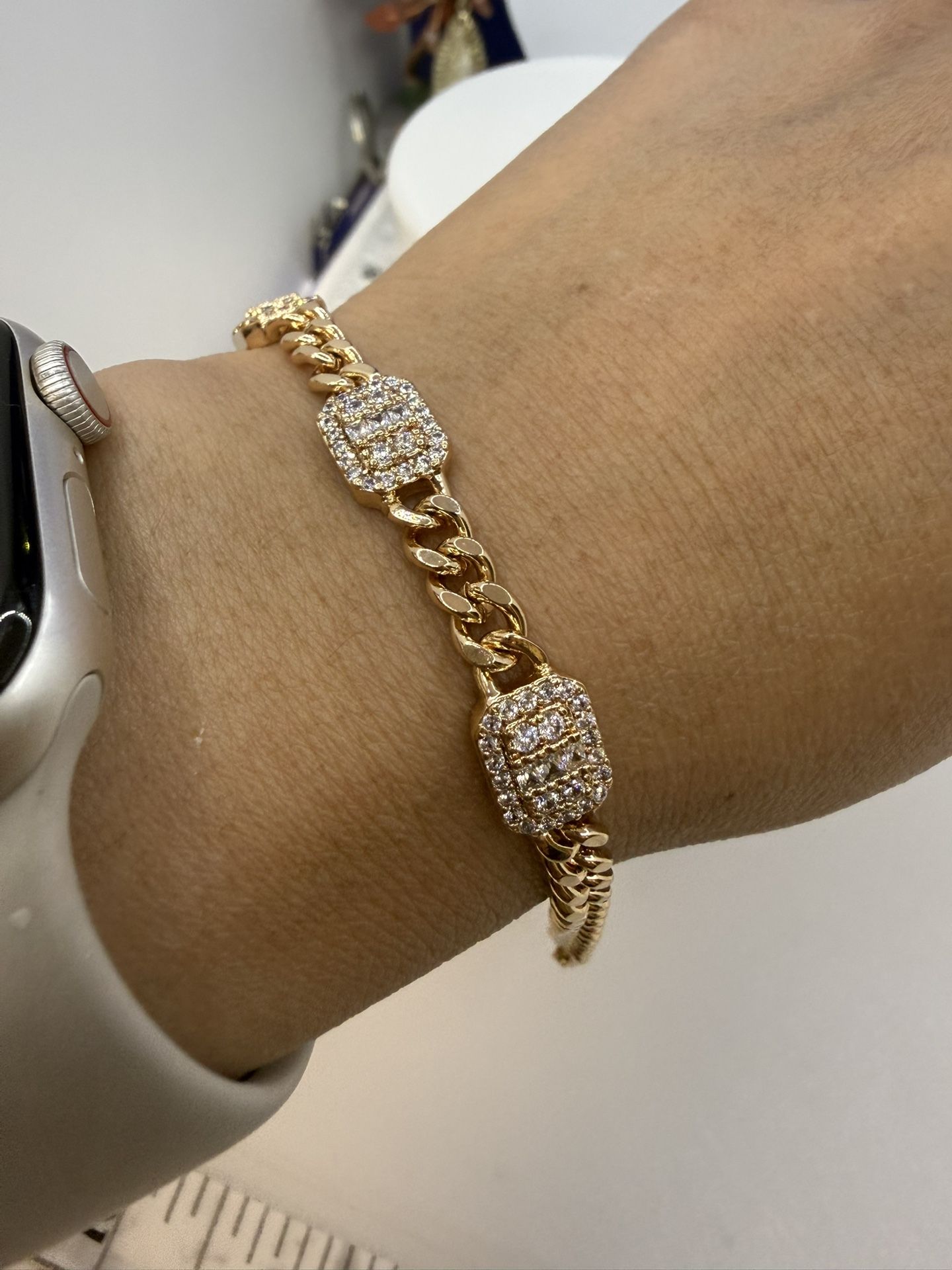 18k gold plated from Brazil 🇧🇷 high quality 7.5” enchape laminado de Brazil Bañado 18k