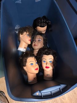 15 Burmax Sam II 100% Human Hair Mannequin Heads – Cosmetology / Beauty School Lot