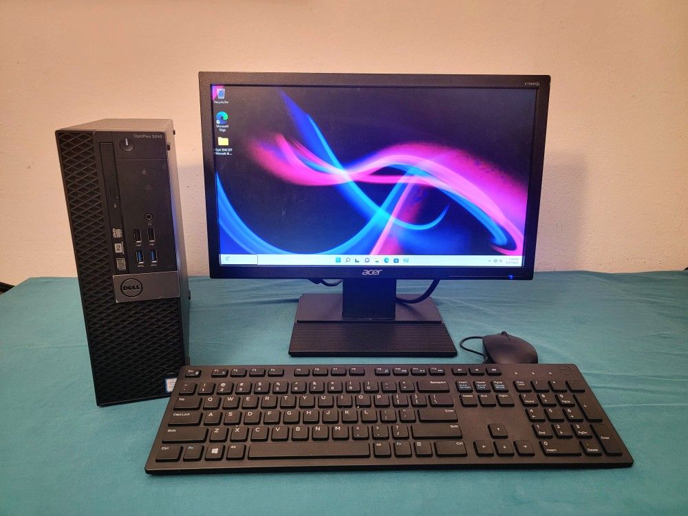 90 Day Warranty Dell Optiplex 5040 SFF i5, 16Gb, NEW SSD & HDD, Monitor, Mouse, Keyboard, Full details in post