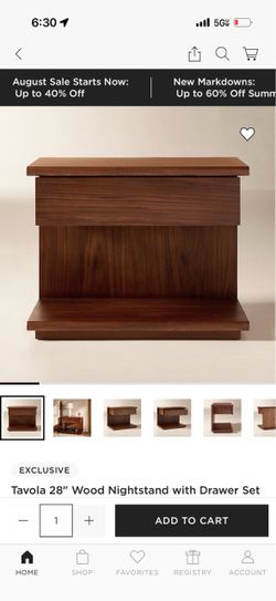 CB2 Tavola nightstand set