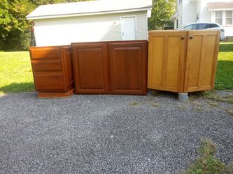 Wood cabinets
