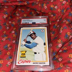 Topps Rated Rookie Andre Dawson Baseball Card PSA 7 Near Mint Rookie Expos