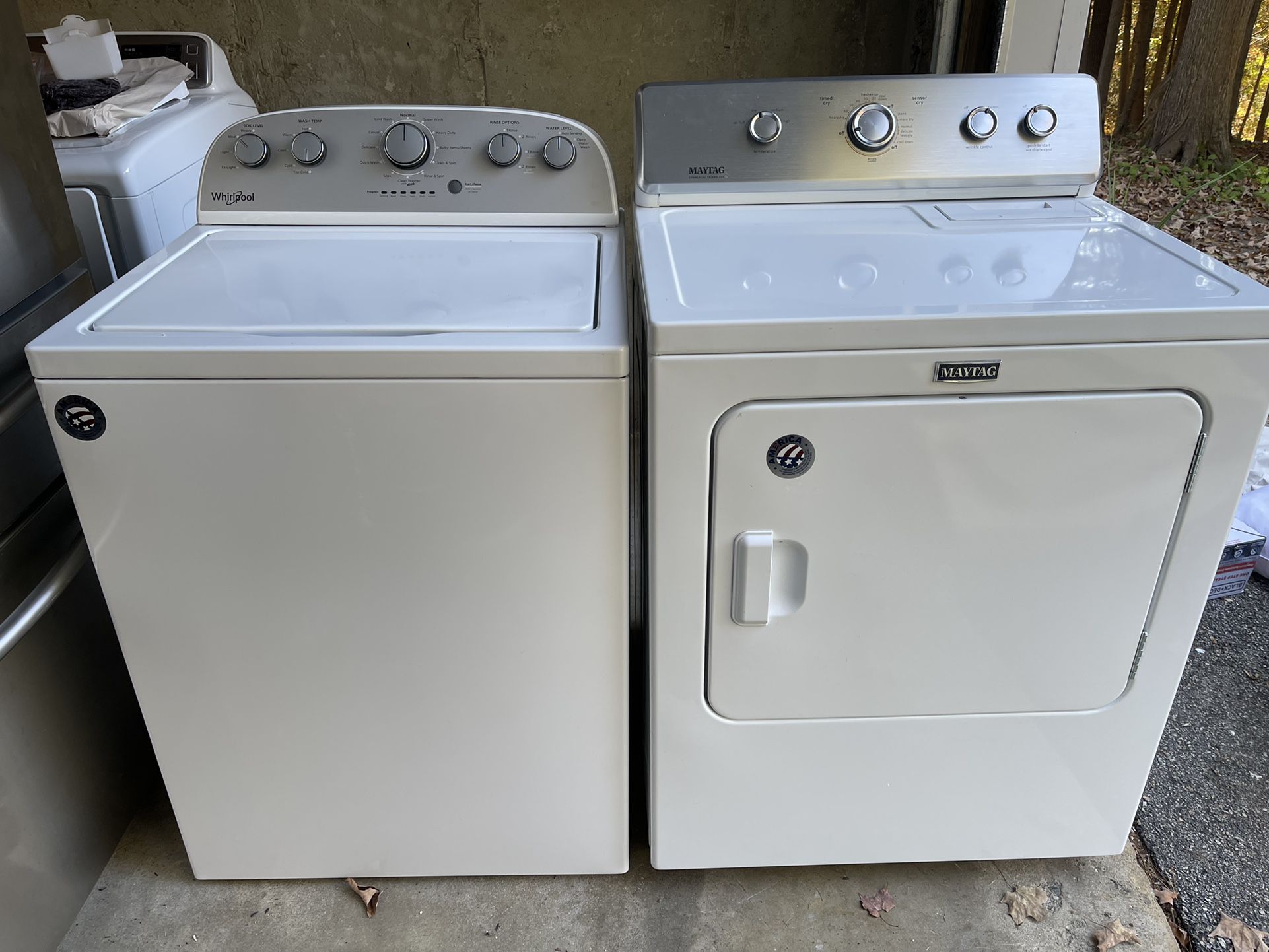 Washer and Dryer Combo (Maytag and Whirlpool)