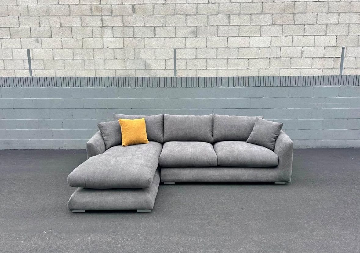Grey Feathers Cloud Sectional Couch